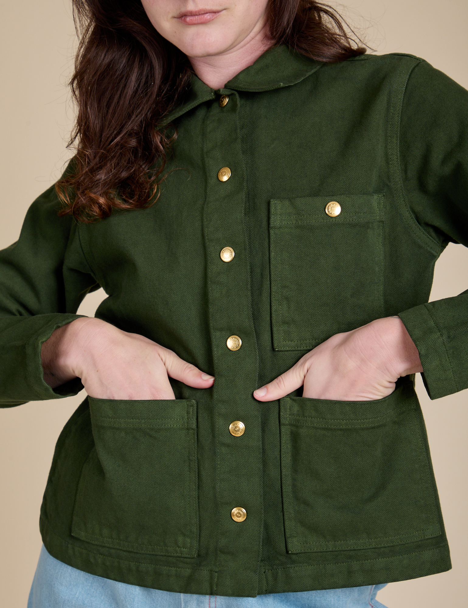 Denim Work Jacket - Evergreen