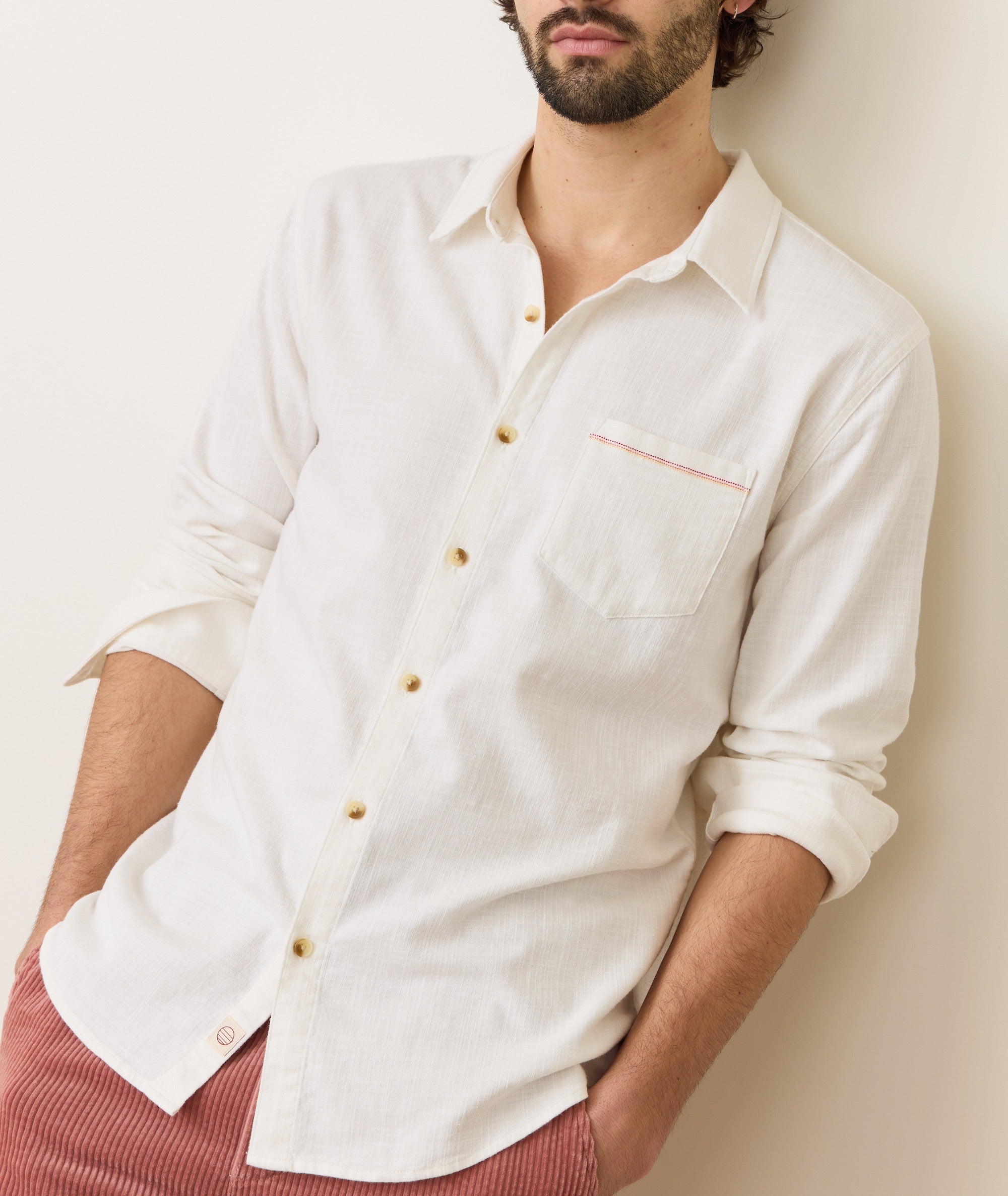 Stretch Selvage Long Sleeve Shirt