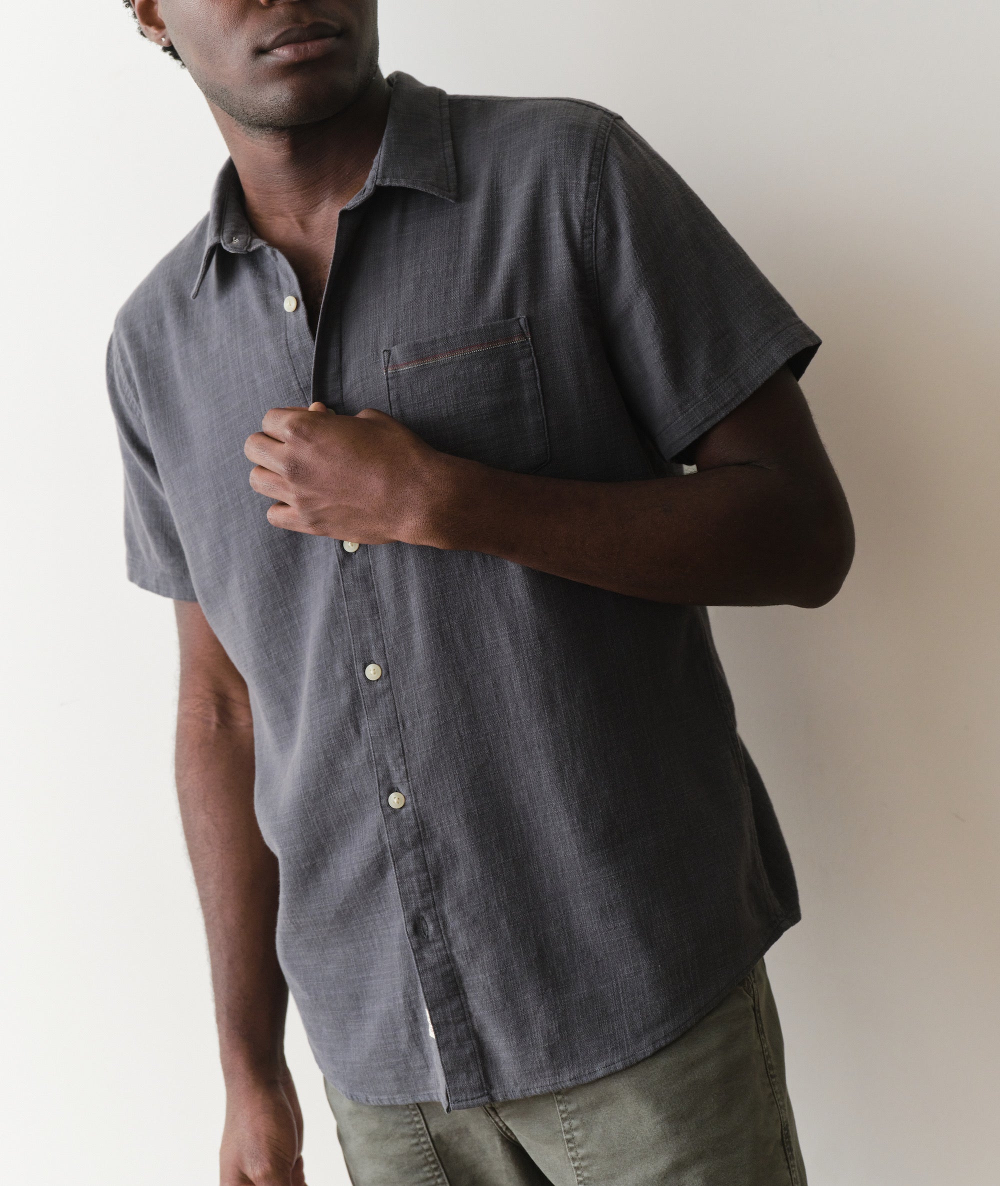 Stretch Selvage Short Sleeve Shirt