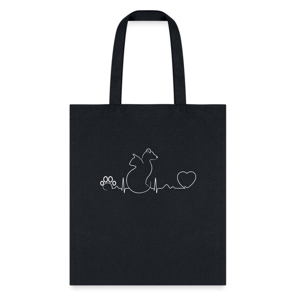Cat and Dog Pulse Tote Bag Shoulder Bag for Animal Lovers Vets DVM Graduation Gifts