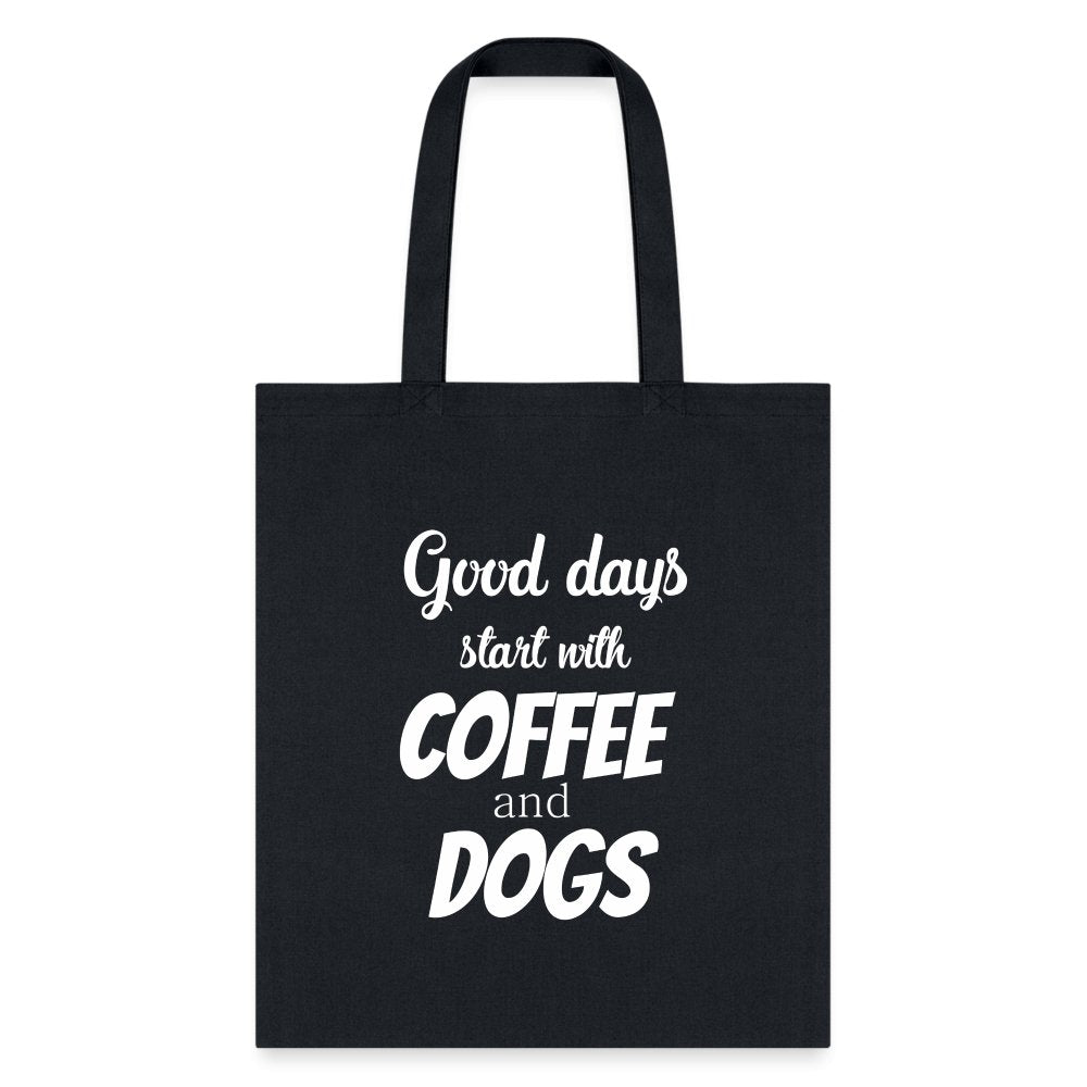 Coffee and Dogs Tote Bag Shoulder Bag for Dog Lovers Pet Enthusiasts DVM Gifts