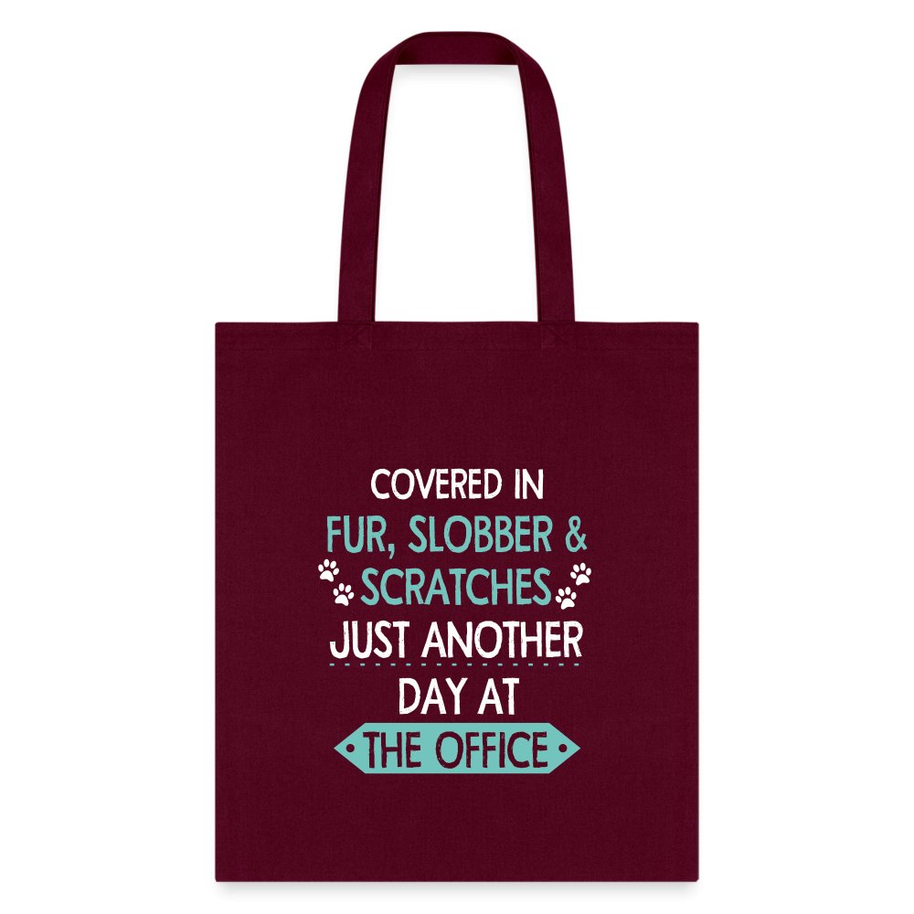 Fur Slobber Scratches Teal Cotton Tote Bag