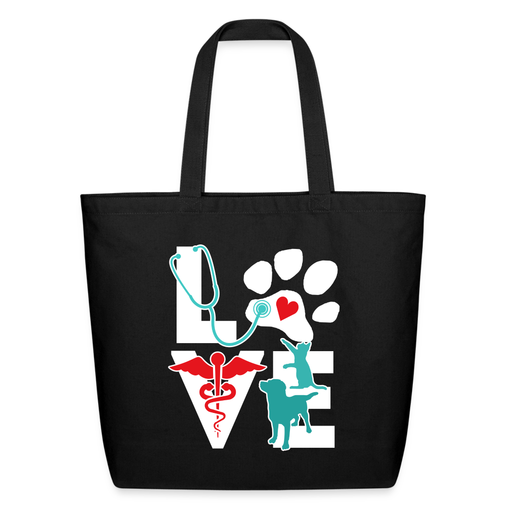 Love Veterinary Eco-Friendly Cotton Tote Bag for Cat and Dog Lovers