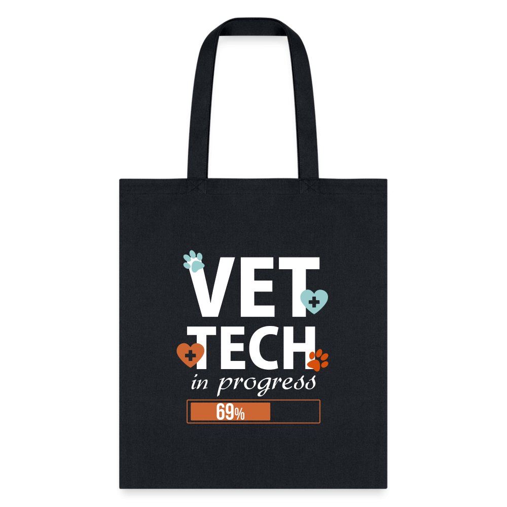 Vet Tech in Progress Cotton Tote Bag - Durable Reusable Shoulder Carry Bag