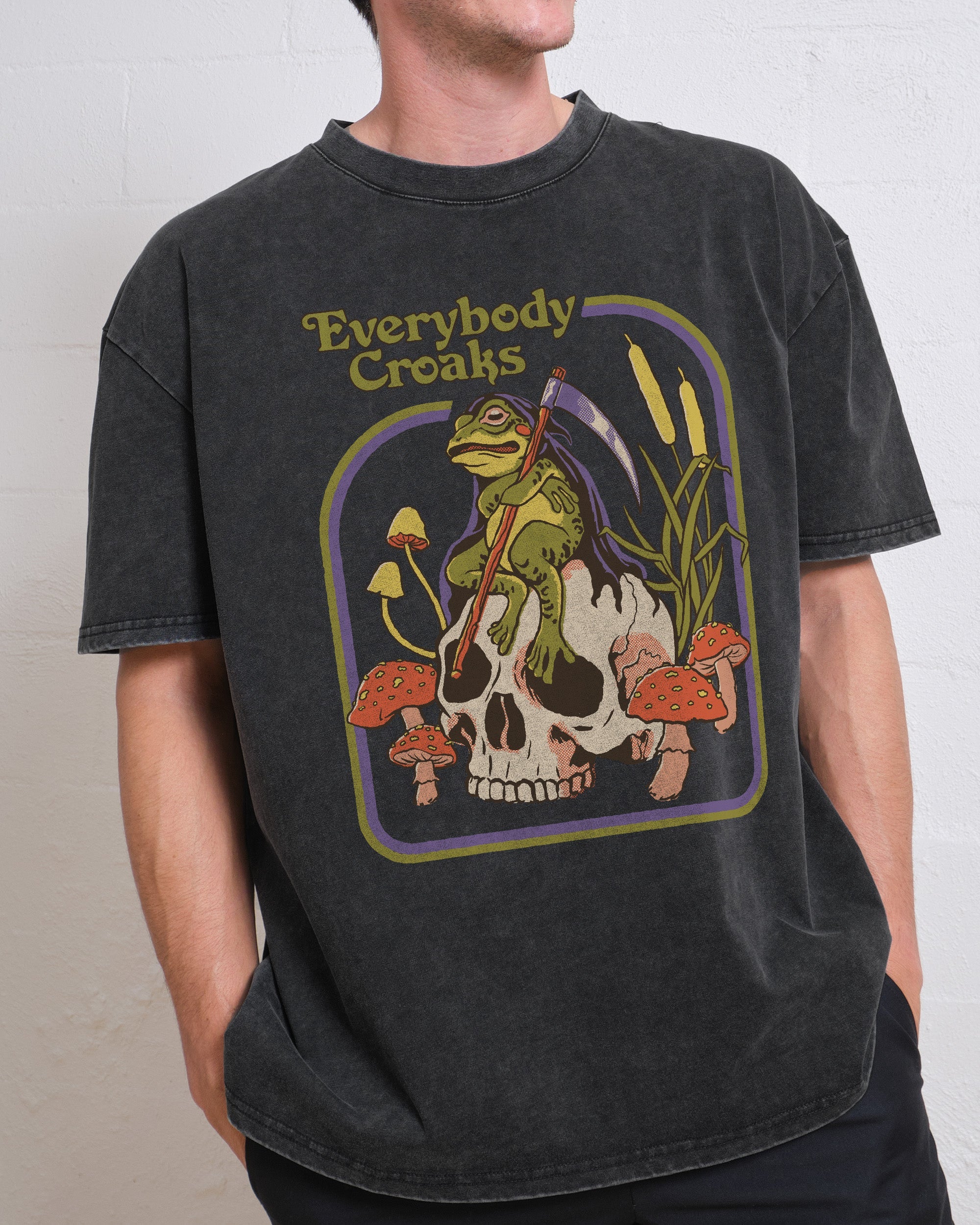 Everybody Croaks Oversized Graphic Tee - Unisex 100% Combed Cotton 275gsm