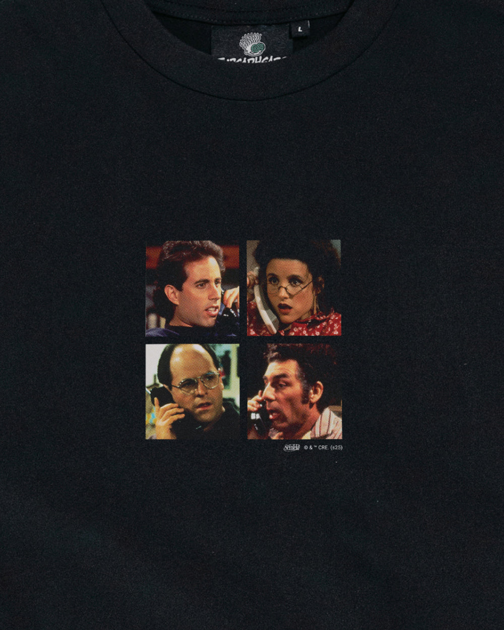 Group Call Oversized Graphic Tee - Seinfeld Collab Unisex 100% Combed Cotton