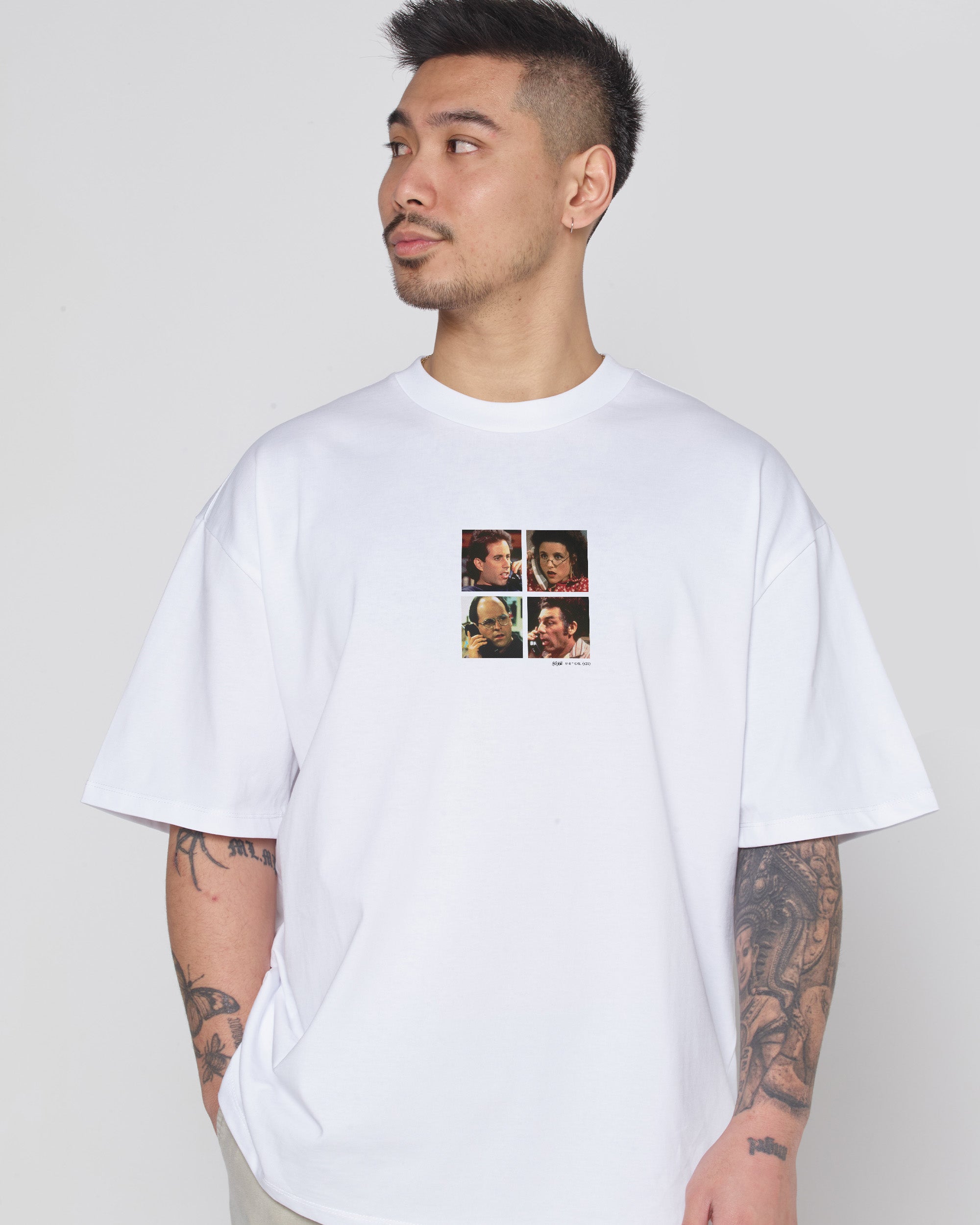 Group Call Oversized Graphic Tee - Seinfeld Collab Unisex 100% Combed Cotton
