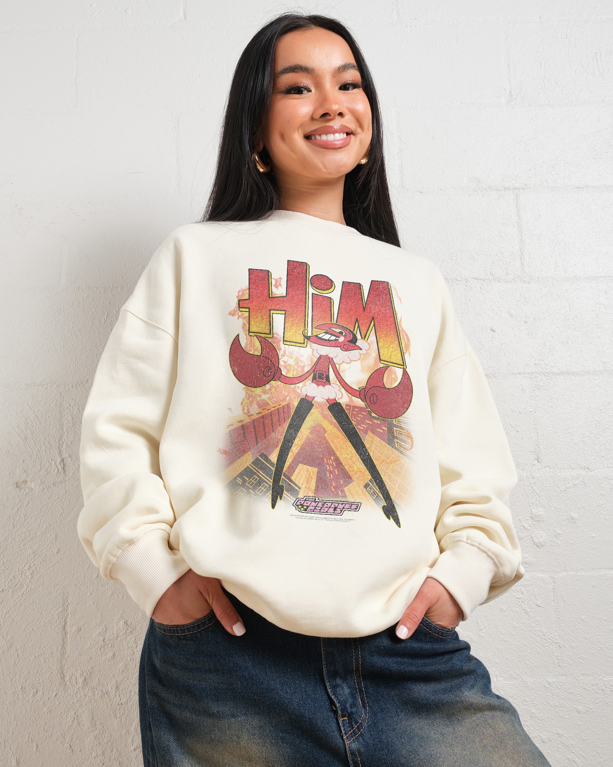 HIM The Powerpuff Girls Unisex Graphic Sweatshirt 340gsm Cotton Poly Blend