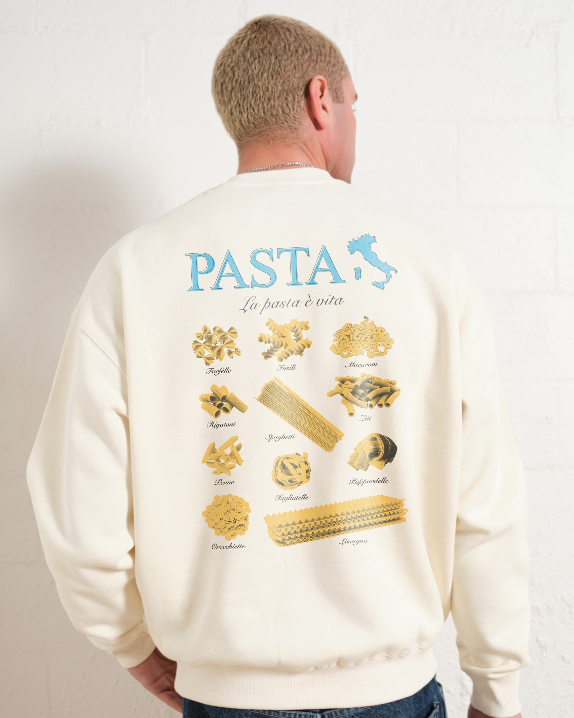 Pasta Is Life Unisex Graphic Sweatshirt - Premium Cotton Poly Blend 340gsm