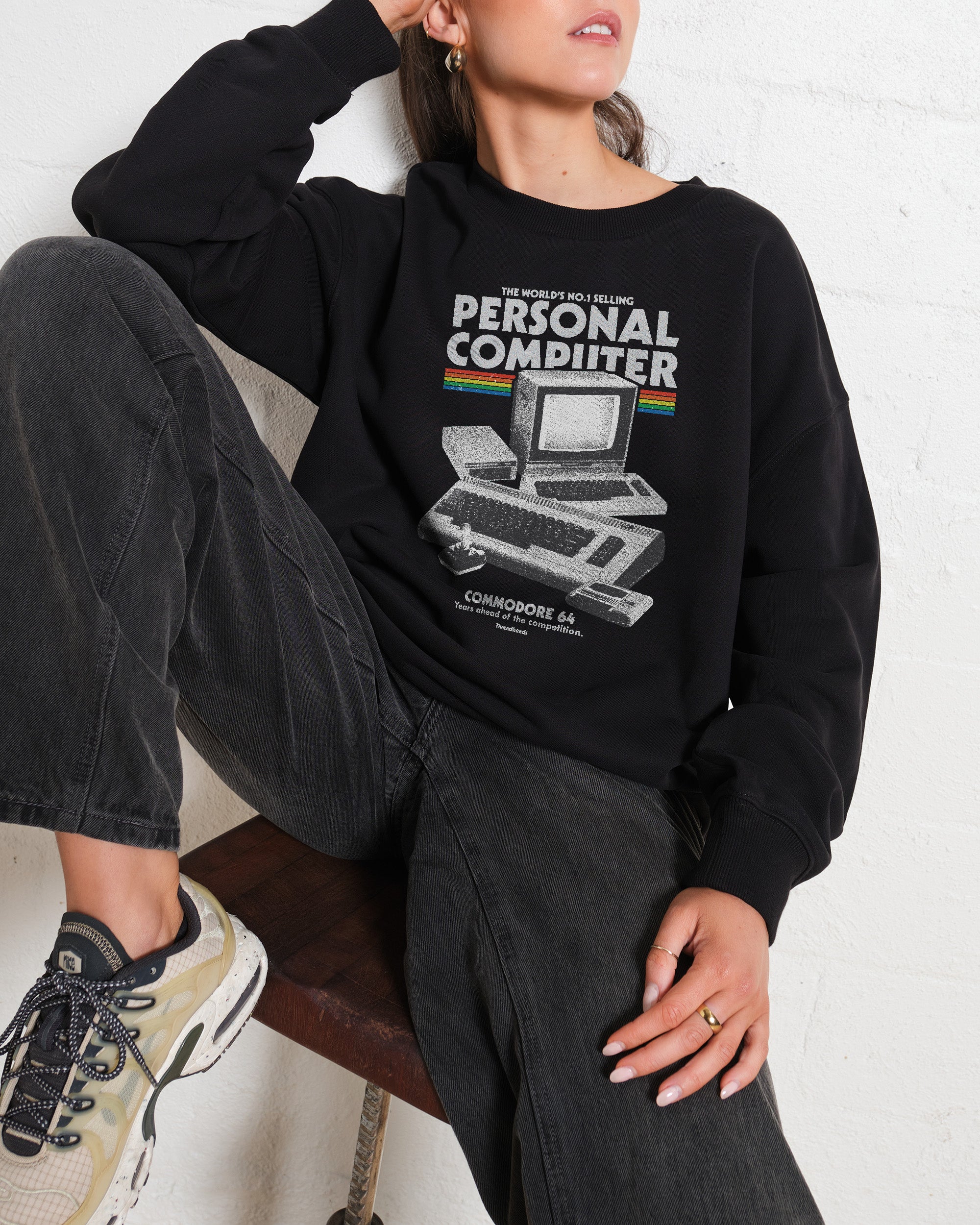 Retro Commodore 64 Unisex Sweatshirt - Premium 80% Cotton 340gsm Graphic Print
