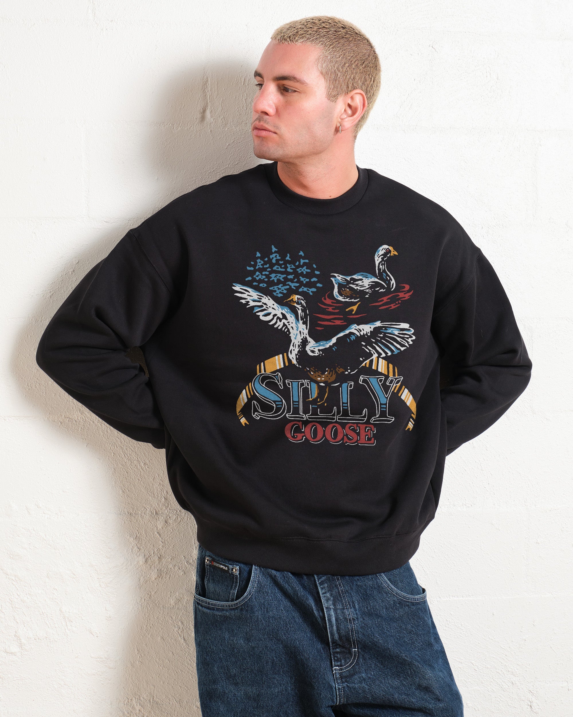 Silly Goose Unisex Sweatshirt - Premium 340gsm Cotton Poly Blend Graphic Print