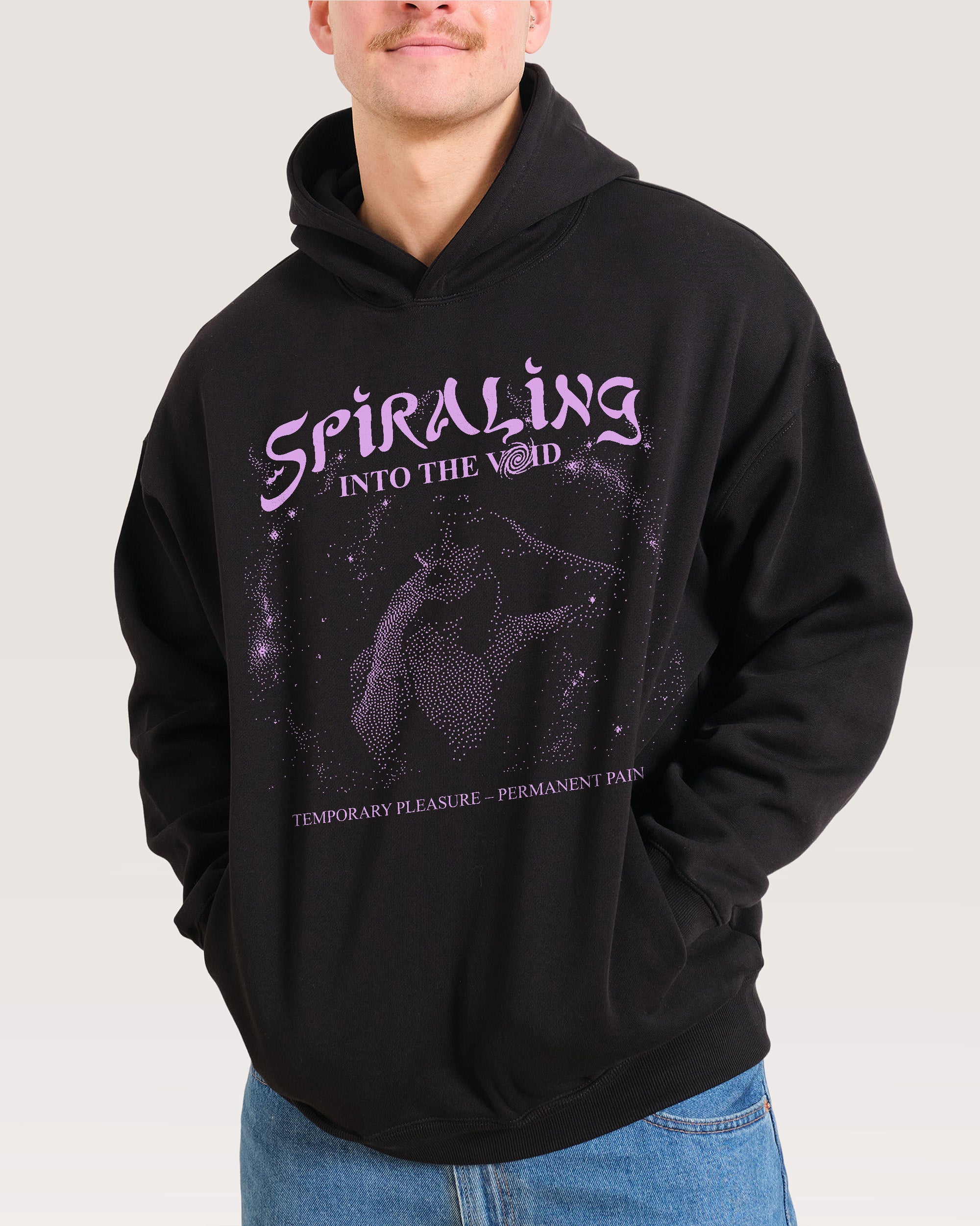 Spiralling Into the Void Unisex Graphic Hoodie - 90s Boxy Fit, 340gsm Cotton-Poly