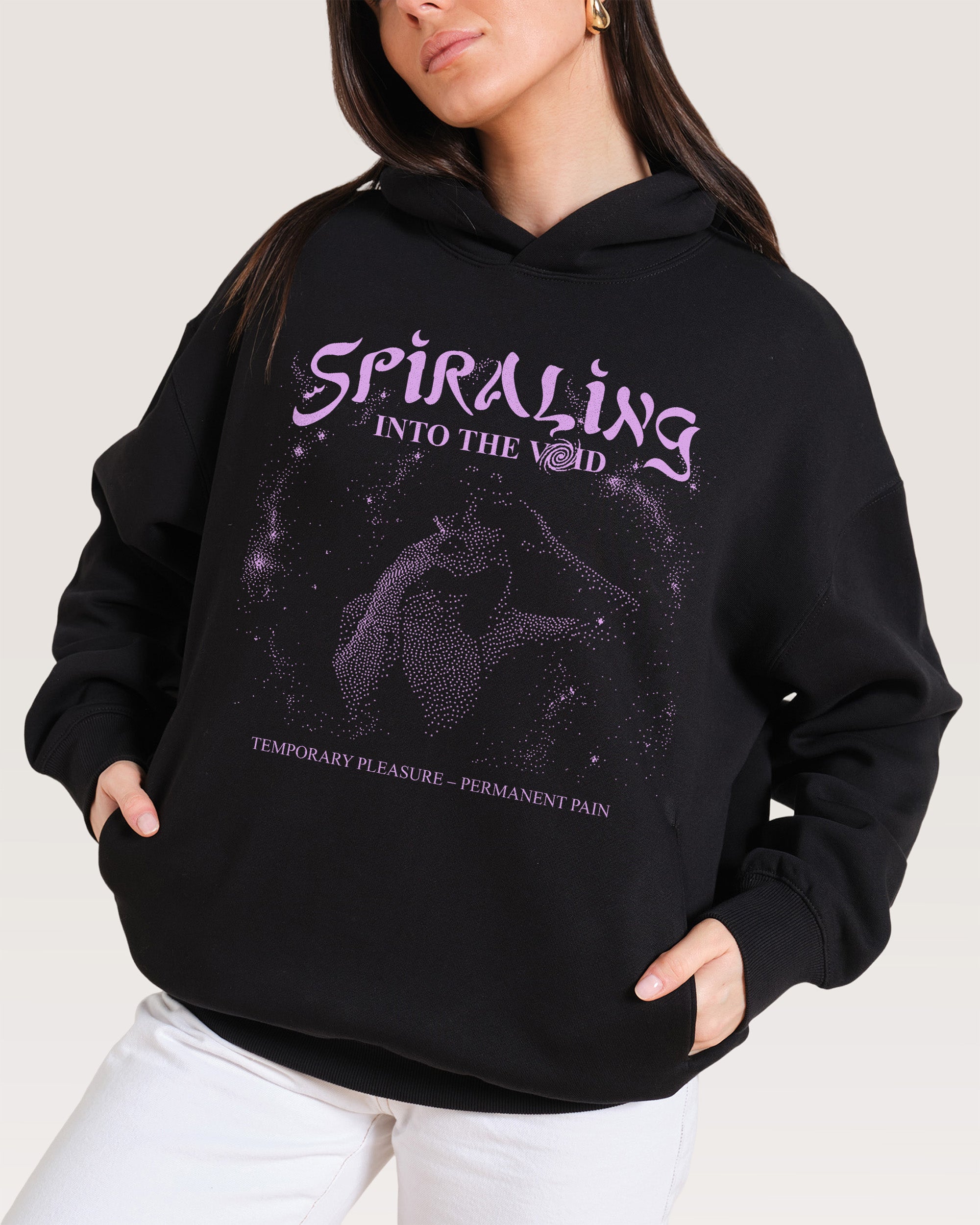 Spiralling Into the Void Unisex Graphic Hoodie - 90s Boxy Fit, 340gsm Cotton-Poly