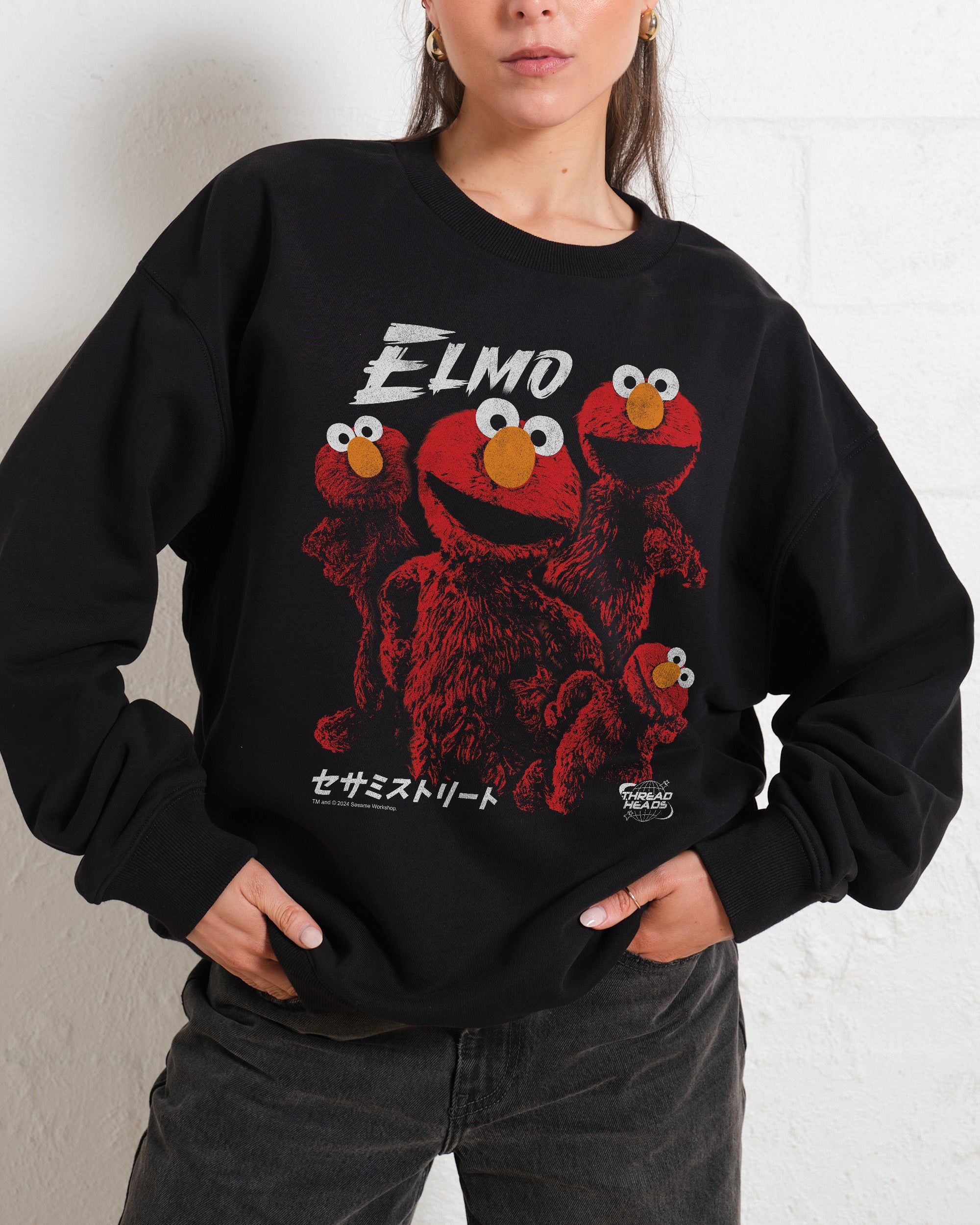 Tokyo Elmo Sesame Street Unisex Sweatshirt - 340gsm Cotton Poly Blend