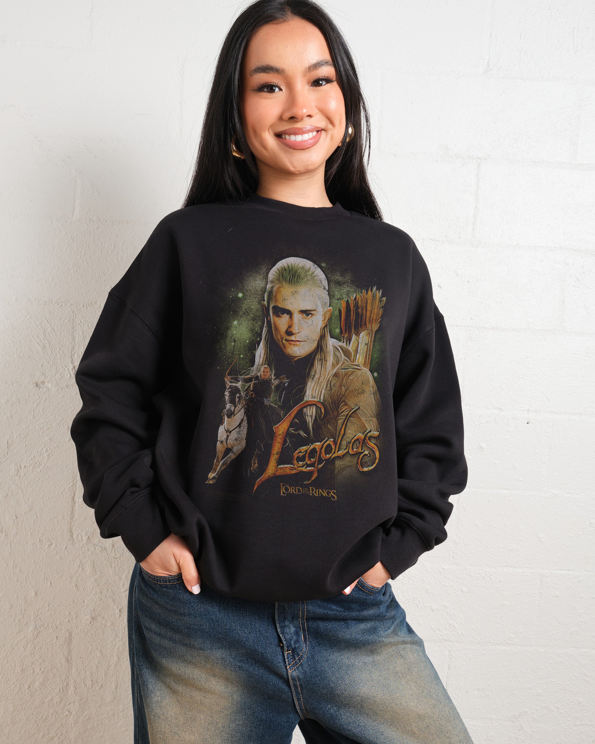 Vintage Legolas Sweatshirt - Official Lord of the Rings Unisex Graphic Hoodie