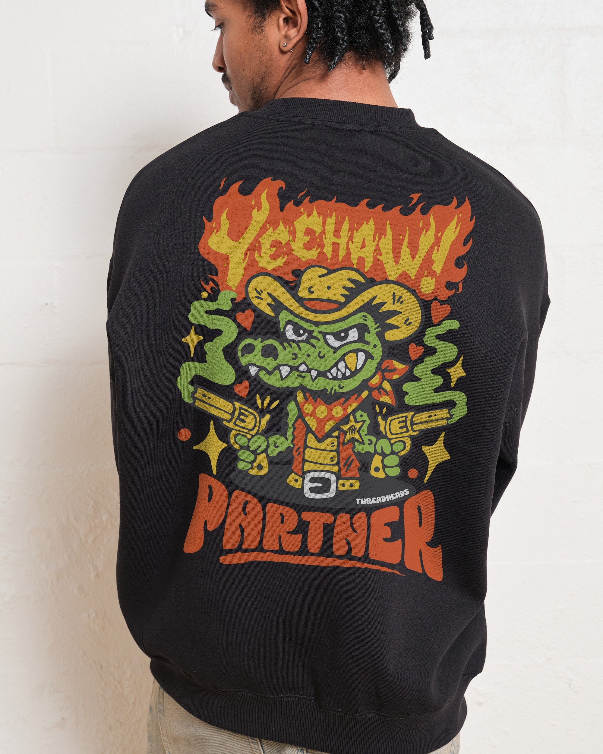 Yee Haw Crocodile Unisex Sweatshirt - Premium 340gsm Cotton Poly Blend
